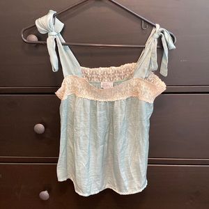 NWT satin cropped tank top